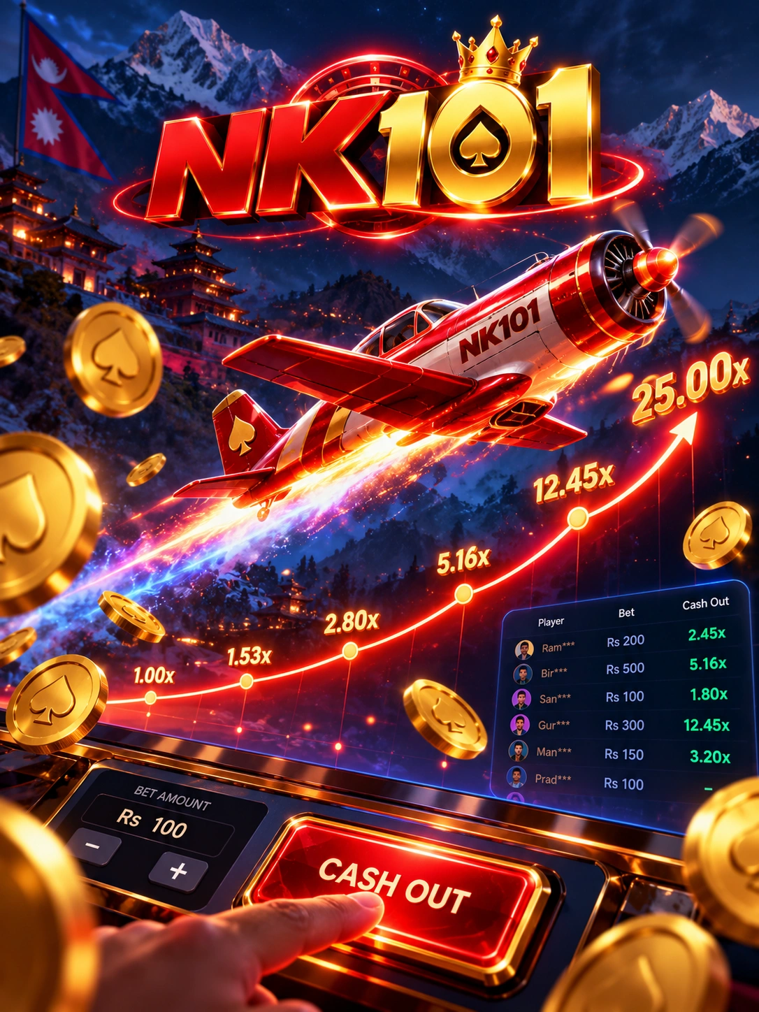 NK101 crash games in Nepal